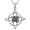 Witches Knot Rose, variant on Witches Knot Necklace Sterling Silver Rose Celtic Knot  Pendant Necklace Jewelry Gifts for Women