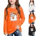 thumbnail image 2 of Qingpeng Boys Girls Cute Halloween Graphic Shirt Long Sleeve Crewneck Pullover Top Holiday Tee Wear, 2 of 6