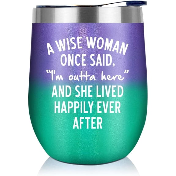 NewEleven Retirement Wine Tumbler 12oz – Funny 2026 Gift for Women and Coworkers