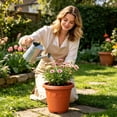 thumbnail image 6 of Hvmvliv Rustic Plastic Flower Pot for Home Garden and Indoor Plants Display with Natural Earthy Brown Finish, 6 of 7