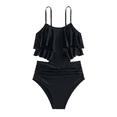 thumbnail image 3 of Teen Girls Swim Suit 1 Piece Swimsuit Black Gymnastics Leotard Rash Guard for Girls 11-12 Years, 3 of 3