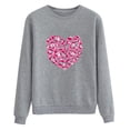 thumbnail image 4 of Wovix Valentines Sweatshirts for Women Love Heart Graphic Pullover Crewneck Long Sleeve Tops Romantic Basic Soft Daily Casual Couple Tees, 4 of 6