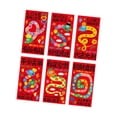 thumbnail image 4 of Sobres rojos de año Nuevo Lunar chino, bolsillos rojos tradicionales Hong Bao para cumpleaños, Festival de Primavera, , 2025, 6 uds., 4 of 9