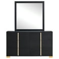 thumbnail image 3 of Marceline 6-drawer Dresser with Mirror Black, 3 of 13