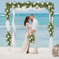 thumbnail image 5 of 2-Pack 13-Foot Artificial Eucalyptus Garland with Silk Roses, Faux Greenery Vine for Wedding Arch, Table Centerpiece, Backdrop, Party and Ceremony Decoration in White, 5 of 9