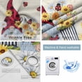 thumbnail image 2 of Fsddascl Gnomes Blackout Curtains for Bedroom/Living Room, Thermal Insulated Kitchen Curtains, White Yellow Daisy Floral Country Garden Floral Grommet Darkening Window Treatment Drapes 52"x84"x2, 2 of 6