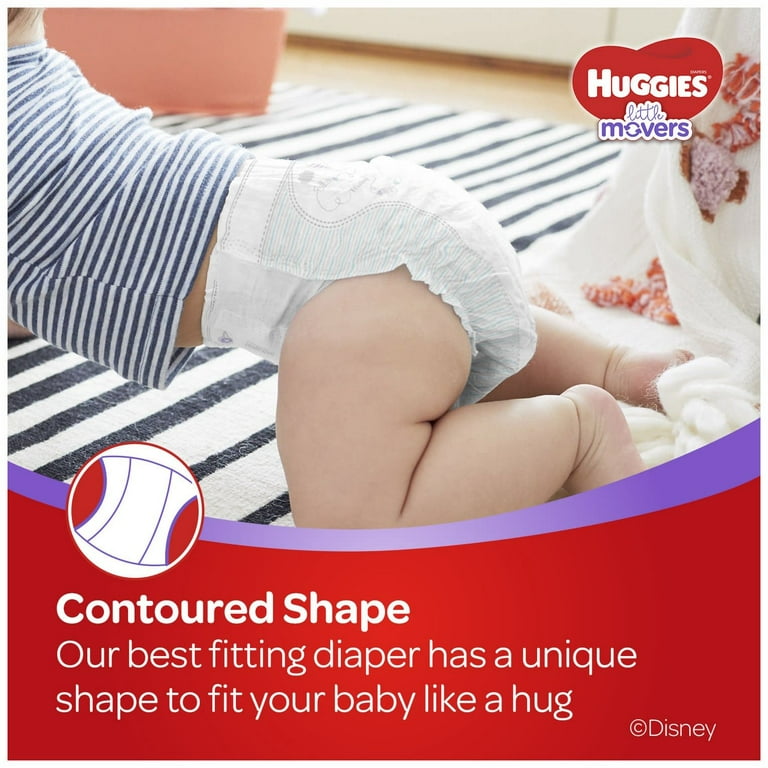 Huggies Little Movers Disposable Baby Diapers, Size 3, 4, 5, 6, 7 ✓