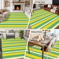 thumbnail image 5 of Non-Slip Rug Pad Rugs Yellow Green Color Stripes Rectangle Area Rugs 5x7Ft Soft Carpet Pads for Living Room Kids Room, Summer Minimalist Art, 5 of 9