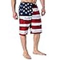 thumbnail image 2 of US Apparel Men's American Flag Inspired Board Shorts, Red, Small (30"-32"), 2 of 4
