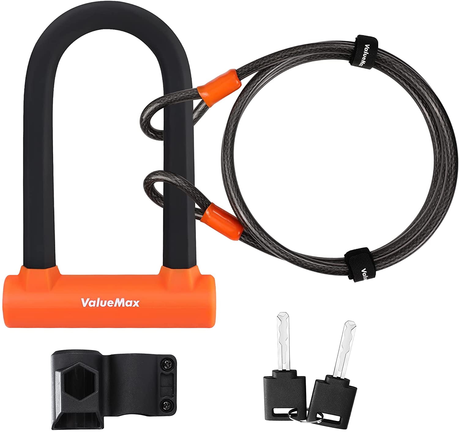 ValueMax Bike U-Lock Set with Cable and Mounting Bracket photo 2