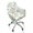 Flower Leaf, variant on Whosucclay Starfish Beach Seashells Print Swivel Armchair Accent Dining Chair Cover for Office, Stretch Curved Back Chair Covers with Arms Removable Office Desk Chair Sliopcover Living Room, Vanity