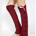 thumbnail image 2 of Women's Lace Socks With Buttons Straight Knitted Leg Warmers Leg Cover, 2 of 3