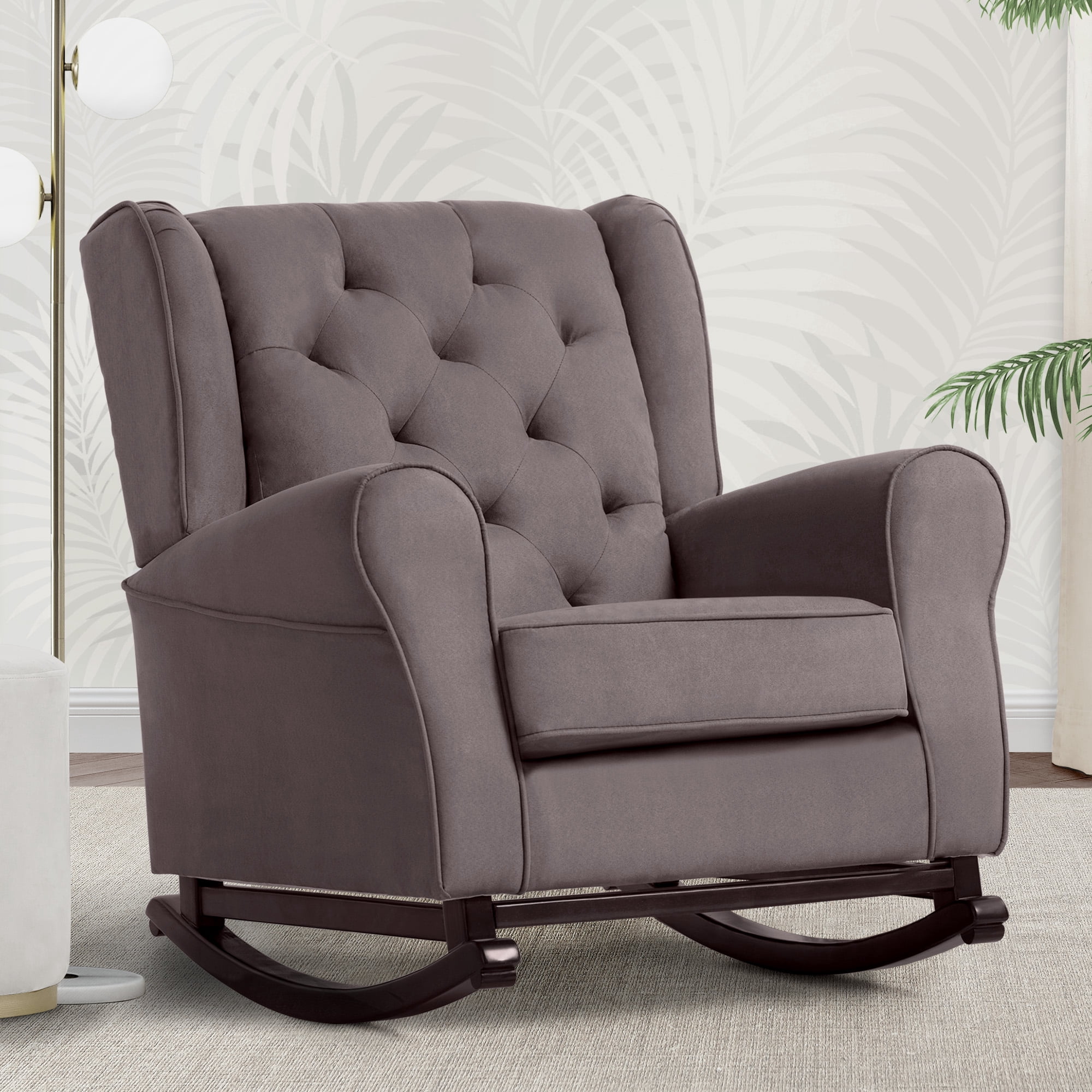 Delta Children Emma Nursery Rocking Chair, Graphite