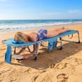 thumbnail image 3 of Costway Folding Beach Lounge Chair with Arm Holes Detachable Pillow Storage Pocket Outdoor, 3 of 9