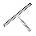 thumbnail image 2 of J&V TEXTILES All-Purpose Stainless Steel Shower Squeegee for Glass Doors with Adhesive Hooks, Squeegee for Shower Glass, Bathroom Household Cleaner Tool, 10 Inch Silver, 2 of 6