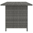 thumbnail image 4 of vidaXL 9 Piece Patio Lounge Set with Cushions Poly Rattan Gray, 4 of 11