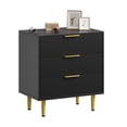 thumbnail image 1 of Qinaqin Moderno Madera Chest de Cajones con Fluted Metálico cm Alturaandles y Legs A Organizador Almacenamiento, 1 of 6