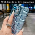 thumbnail image 3 of for iPhone 14 Pro Case for Women Men, Fashion 3D Woven Pattern Bump Feel, with Full Camera Protection Back Cover, Grid Phone Case for iPhone 14 Pro (6.1") - Light Blue, 3 of 11