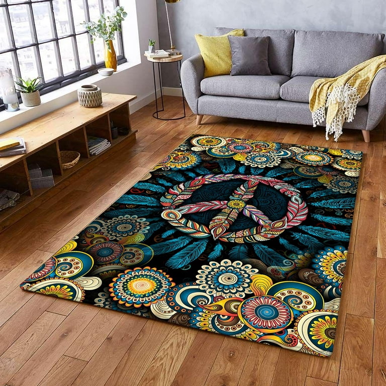 Style Selections 2-ft x 4-ft Mandala Rectangular Indoor Decorative