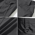 thumbnail image 5 of Men's Quick-drying Cargo Shorts with Multiple Pockets and Adjustable Waistband Featuring Tactical Design for Hiking Trails Outdoor Adventures Game Days Black XXXL, 5 of 7