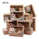 thumbnail image 3 of Bewildely Paquete de 9 cajas de regalo de Navidad, papel Kraft, decoración de ventanas, galletas, embalaje, Papá Noel, regalos de Año Nuevo, Kits de decoración para fiestas, 3 of 6