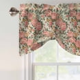 thumbnail image 5 of Tie Up Valances for Windows, Pink Flowers Adjustable Valance Curtains Window Treatment for Living Room, Romantic Botanical Floral Leaves Plants Rod Pocket Kitchen Curtains & Drapes 42x18 Inch, 5 of 9