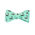 thumbnail image 1 of SummerTies Skunk Bow Tie - Green, Printed Silk, Adult Tie Yourself Bow Tie, 1 of 1