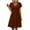 Brown, variant on ChaoHeng Plus Size Dresses for Women Casual Summer Dresses for Women 2025 Vacation Women Casual Loose Tank Dress Beach V-Neck Pocket Sundress Short Sleeve Dresses