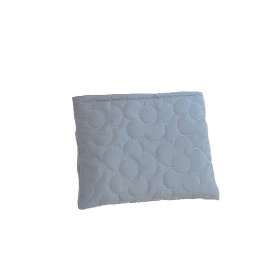 Fashion Multifunctional Flower Large Capacity Inner Pouch Handbag Zipper Solid Color Women Makeup Bag Beauty Storage Bag Korean Style Comestic Case Travel Toilet Bag BLUE SKY