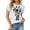 White, variant on Giraffe Print Graphic Short Sleeve T-Shirt Plus Size Women Tops