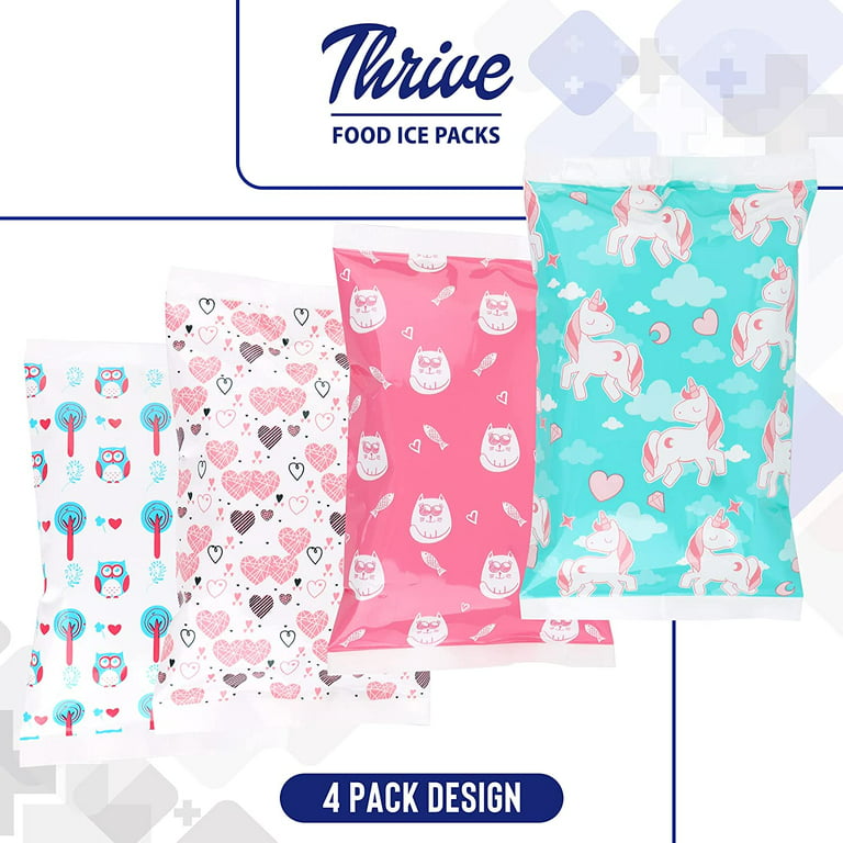 Thrive, Ice Pack for Lunch Boxes - 4 Reusable Packs