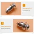thumbnail image 6 of 20 Pcs M6x25 Nuts Car Metal Screw Petal Nuts with Screw for Hollow Wall Iron, 6 of 8