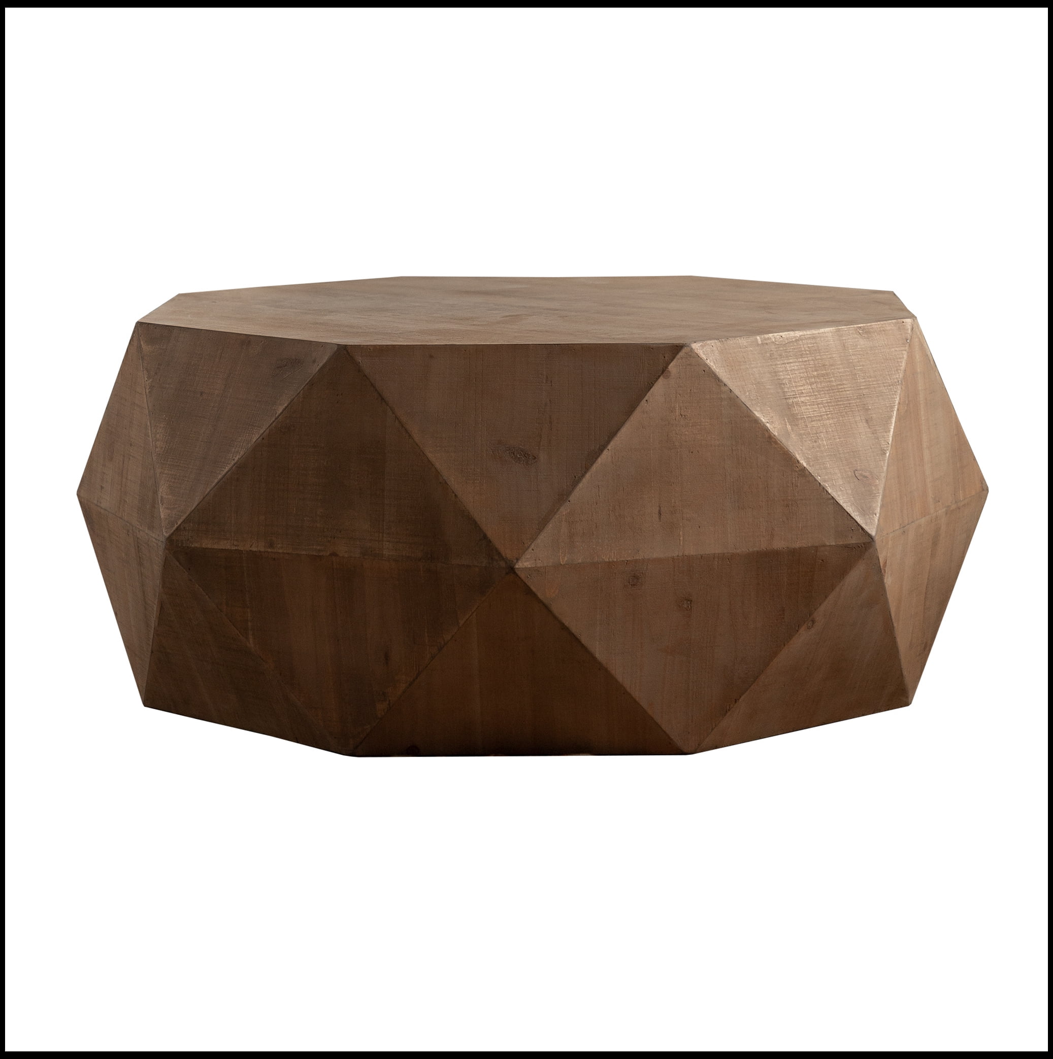 38"Three-dimensional Embossed Pattern Design American Retro Style Coffee Table