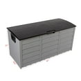 thumbnail image 6 of SalonMore 75gal 260L Outdoor Garden Plastic Storage Deck Box Backyard Lockable Seat Black, 6 of 11