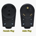 thumbnail image 2 of 30 Amp RV Male and Female Plug Set with Handle - Camper Receptacle Electrical Adapter 55245 (Black, 30 Amp), 2 of 6