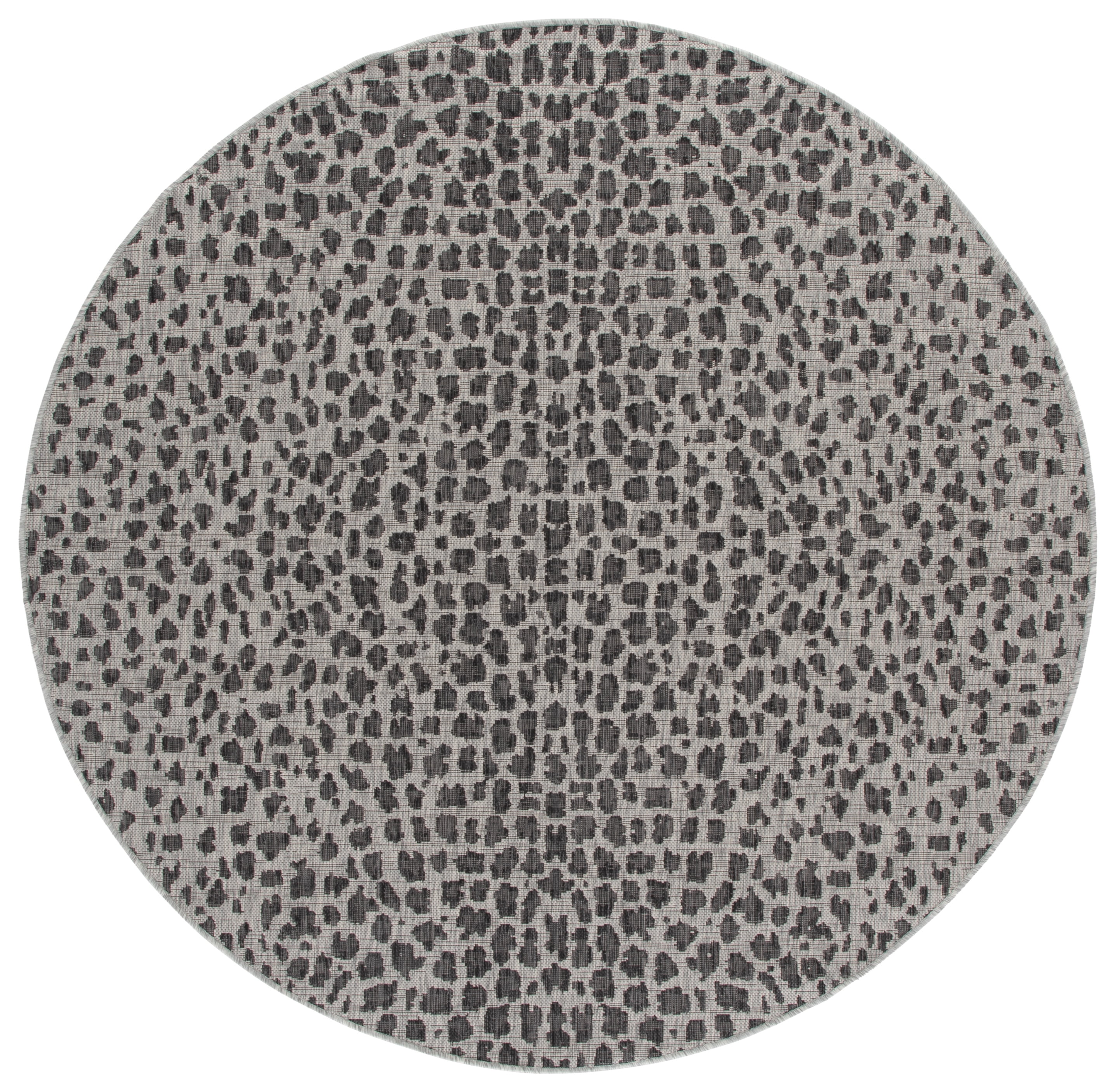 Safavieh Courtyard Karina Animal Indoor/Outdoor Area Rug, Gray/Black, 7'10" x 7'10" Round