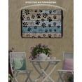 thumbnail image 6 of Outdoor TV Cover 40 to 43 Inch Weatherproof, Farmhouse Vintage Waterproof TV Screen Protector for Outside Decor with Zipper and Pocket 40"L x 25"H , Pet Dog Paws Wood Texture Blue Aqua, 6 of 7