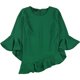 thumbnail image 1 of Alfani Blusa asimétrica con volantes para mujer, verde, 2X, 1 of 1