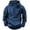 Royal Blue, variant on Men's Hooded Solid Color Sweater, European American Youth Sport Style Multi Pocket Patch Leather Sweater Jacket for Street Fashion and Outdoor Wear,Army Green,L