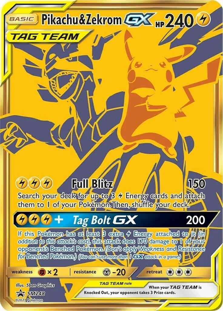 Pokemon Trading Card Game Tag Team Pikachu Zekrom-GX Exclusive Premium  Collection 10 Booster Packs, Gold Foil Card, Oversize Card More Pokemon USA  - ToyWiz