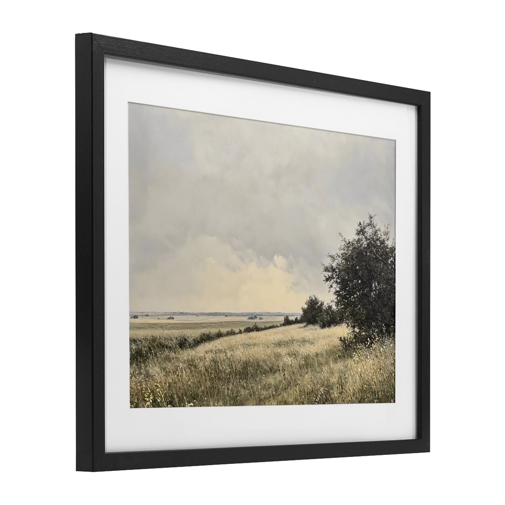 Stupell Industries Rustic Countryside Hill Landscape Black Framed Print Under Glass, design by Franklyn Gregory
