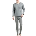 thumbnail image 1 of Jumpingount Ropa interior térmica para hombre, traje para mantener el calor, pijamas para hombre, estilo Simple, calentamiento corporal para invierno, Ropa interior Gris claro 2XL Jumpingount AP013786-09B, 1 of 6