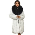 thumbnail image 5 of felwors Faux Fur Coat Women Long Fuzzy Fleece Jacket Open Front Cardigan Fur Lapel Coat Warm Winter Coats Fashion Outfits Black, M, 5 of 6