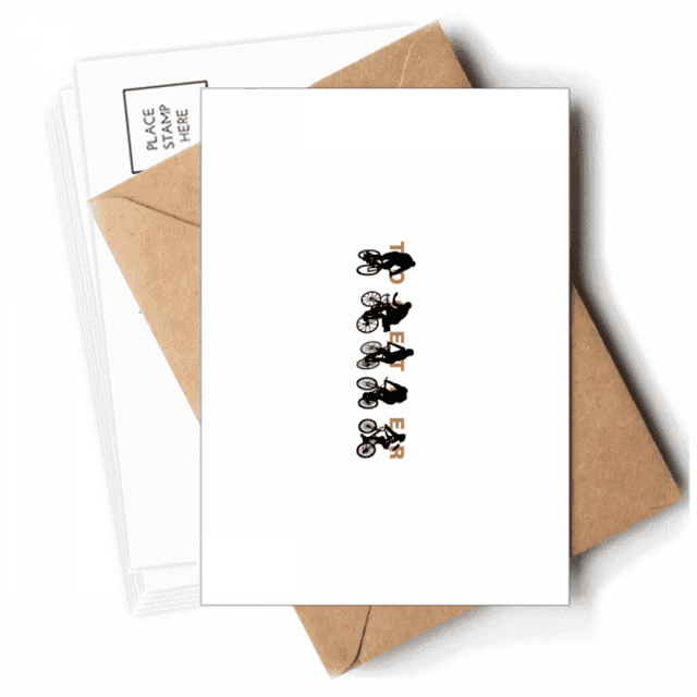 Partenaires de Cyclisme Amitié Touristique Cartes Postales Enveloppes Notes Vierges Envoi