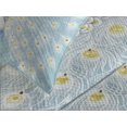 thumbnail image 4 of Ambesonne Peacock Quilted Bedspread Set 3 Pcs, Nature Ornate, King Size, Yellow Pale Blue, 4 of 5