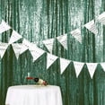 thumbnail image 5 of BalsaCircle 8 feet x 8 feet Hunter Green Sequin Backdrop Curtain Wedding Party Photobooth Decorations, 5 of 8