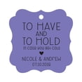 thumbnail image 1 of Darling Souvenir Custom Bonbonniere Gift Tags To Have and To Hold In Case You Get Cold Wedding Party Favor Hang Tags-Lavender-100 Tags, 1 of 1