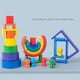 thumbnail image 5 of Rainbow Building Block Wood Stacking Toy Educativo Wood Peg Doll Funny Rainbow Stacker Sweethay FN002130-00, 5 of 6