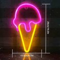 thumbnail image 2 of Ice Cream Neon Signs LED Neon Light Signs Ice Cream Neon Light Sign, Battery or USB Powered Neon Decorative Wall Night Light for Home, Kids Birthday P, 2 of 4