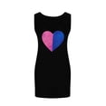 thumbnail image 4 of Blmnix Women's Nightgowns Sleep Tanks Cotton Nightgowns Valentine Sleep Shirts Black Sleeveless Crew Neck Above-the-Knee Backless Nightgown,XL, 4 of 6